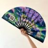 BazookaBar Printed Fabric Hand Fan – Large size